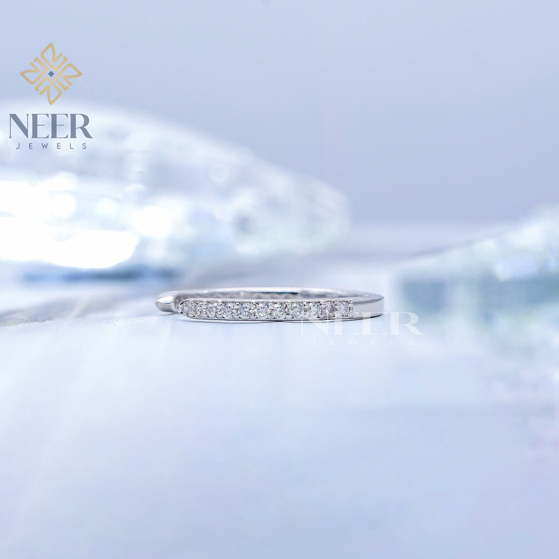 Open Gap Round wedding Ring,Anniversary Gift for her