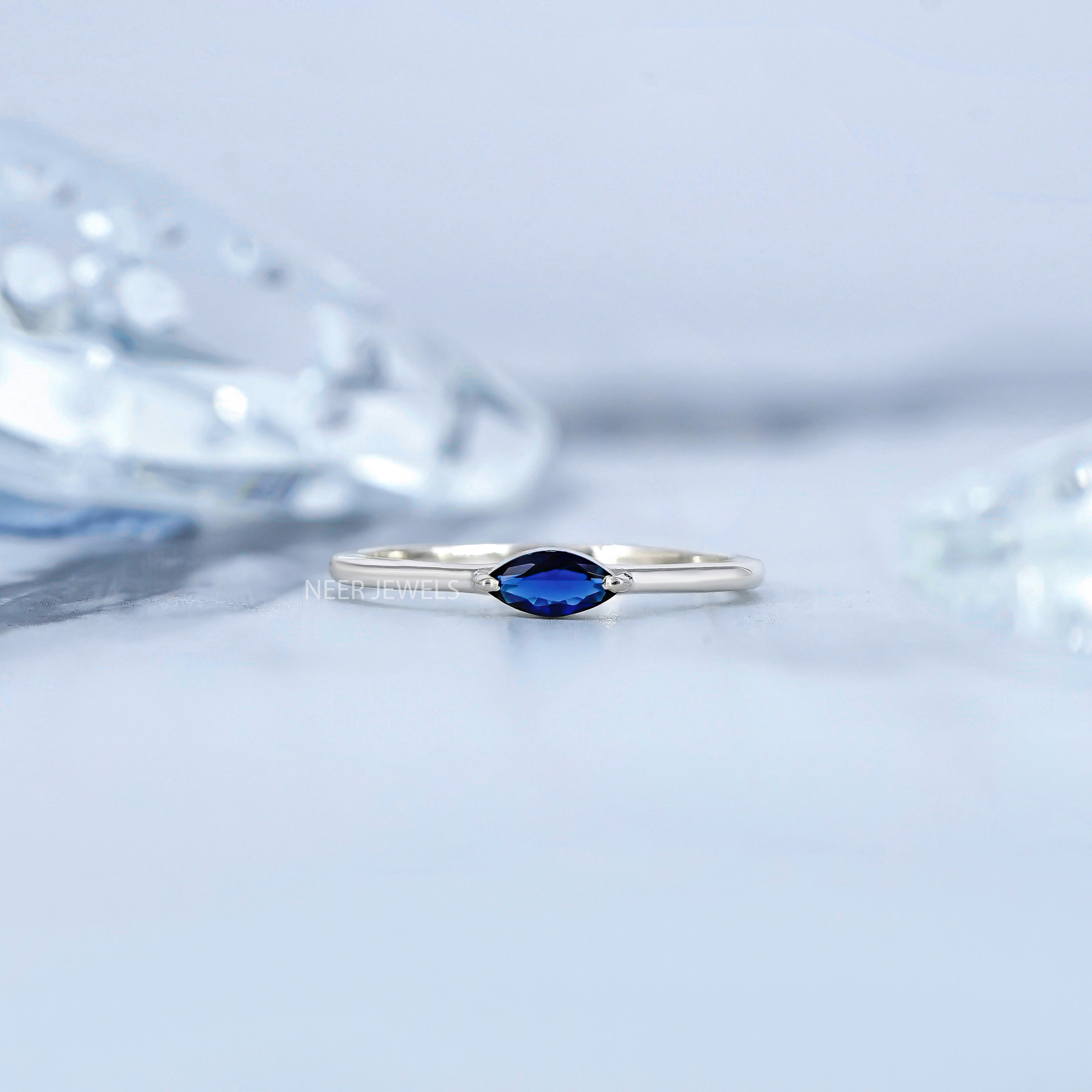 Marquise Shape Unique Minimalist Ring,Gift for her