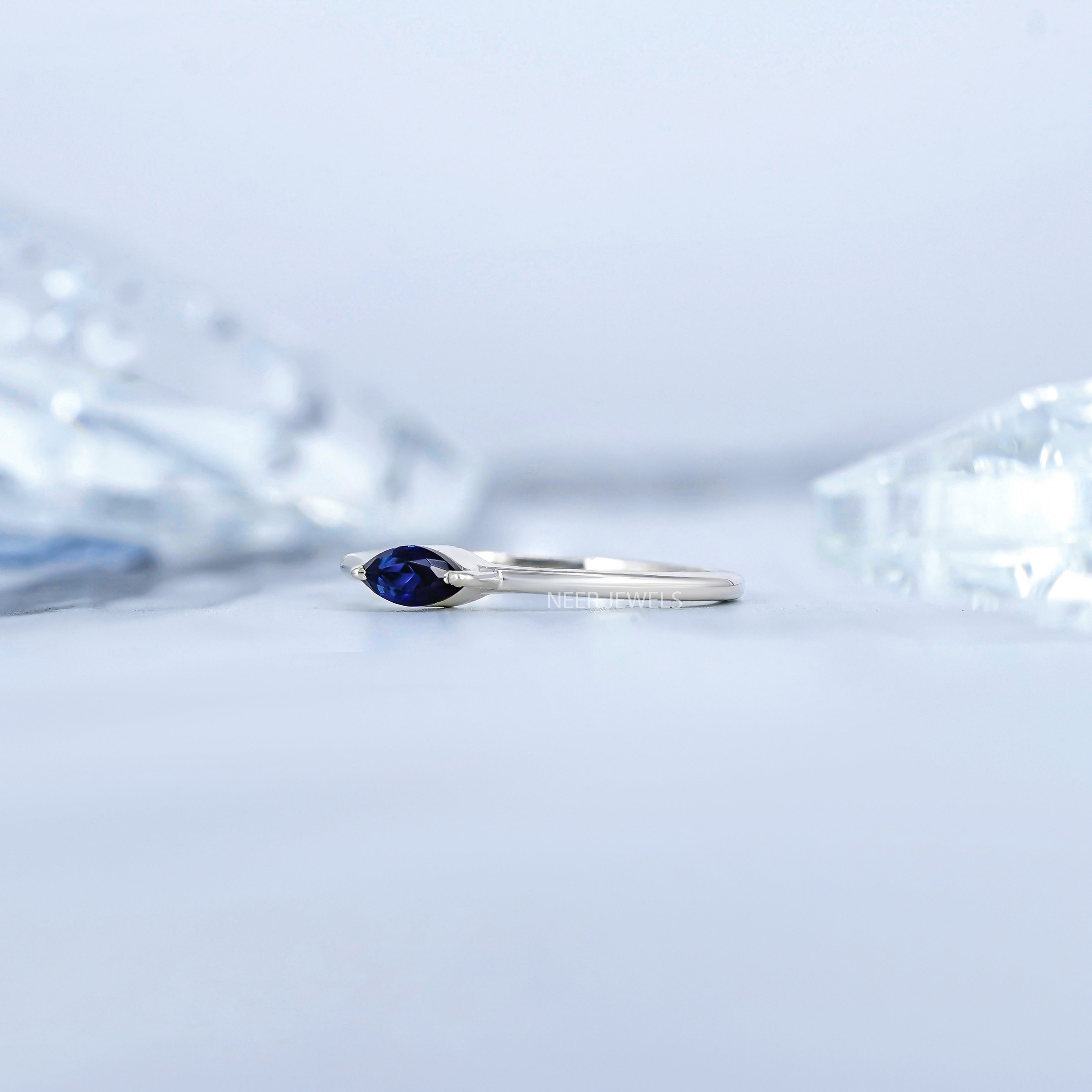 Marquise Shape Unique Minimalist Ring,Gift for her