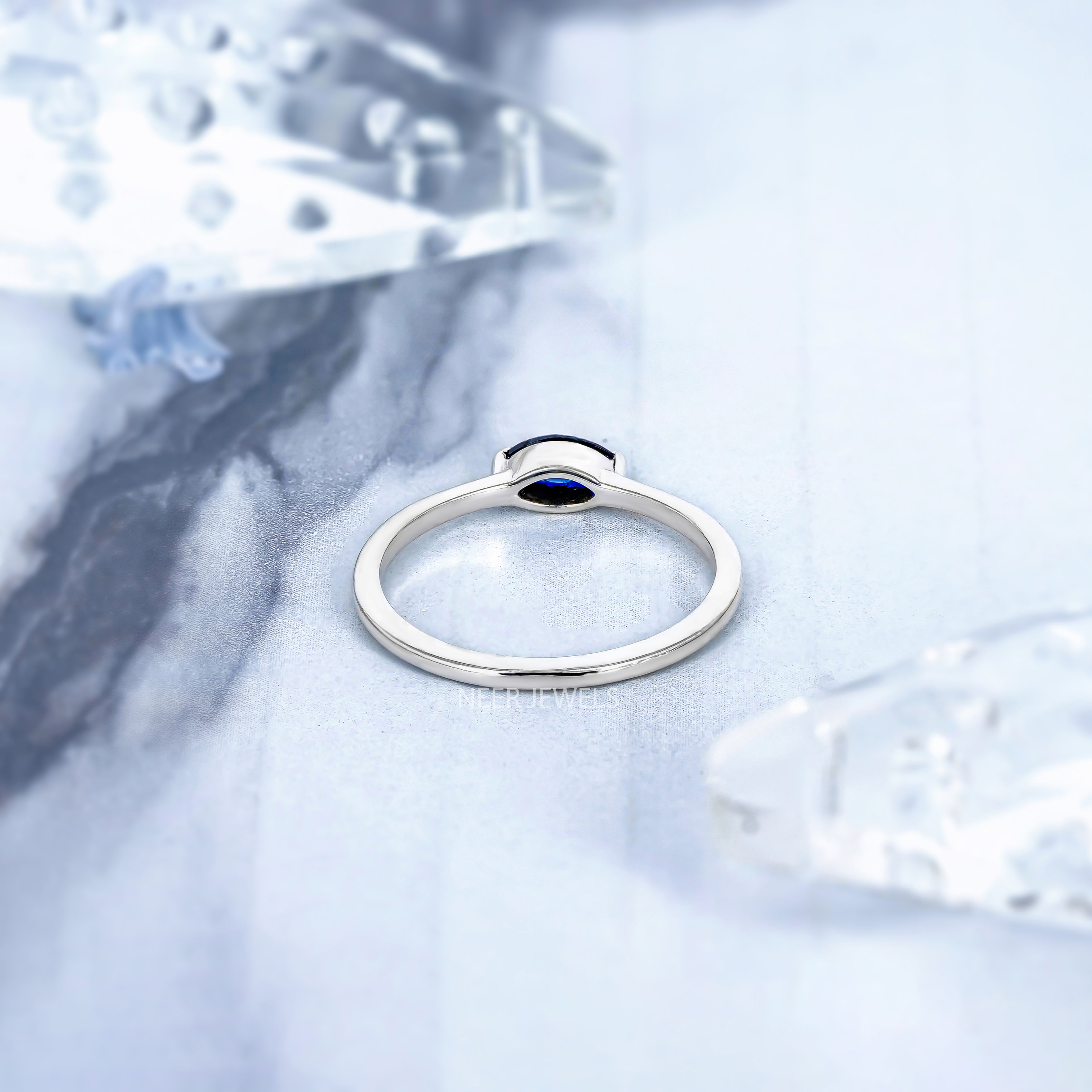Marquise Shape Unique Minimalist Ring,Gift for her
