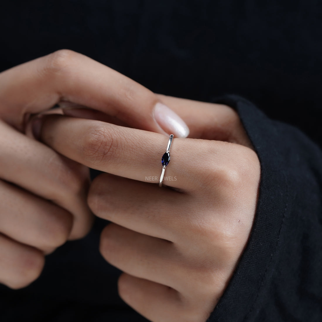 Marquise Shape Unique Minimalist Ring,Gift for her