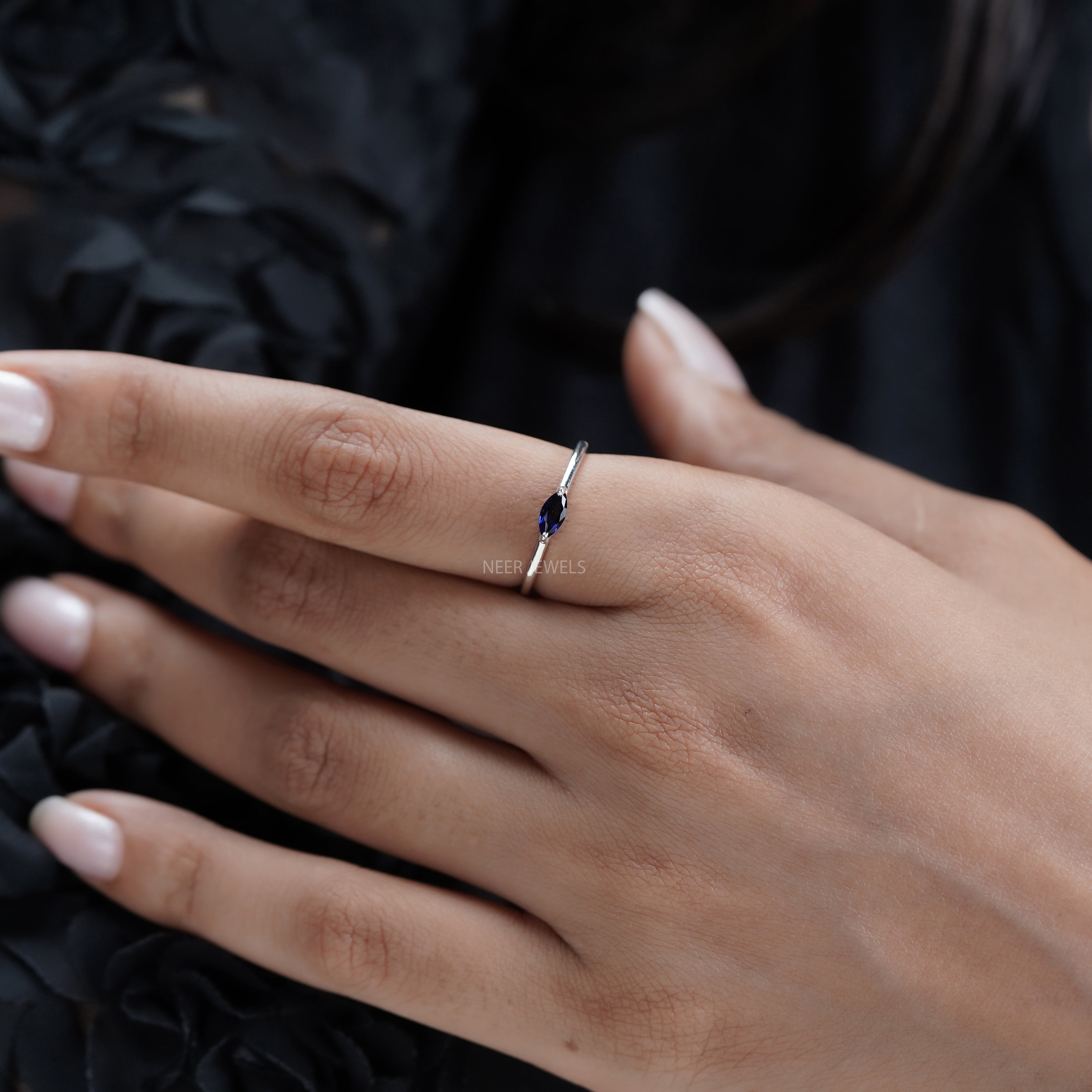 Marquise Shape Unique Minimalist Ring,Gift for her