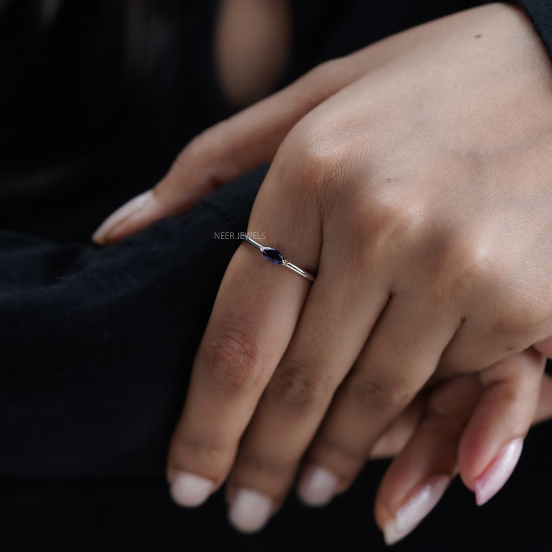 Marquise Shape Unique Minimalist Ring,Gift for her