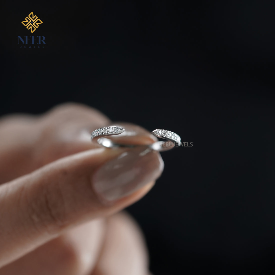 Open Gap Round wedding Ring,Anniversary Gift for her