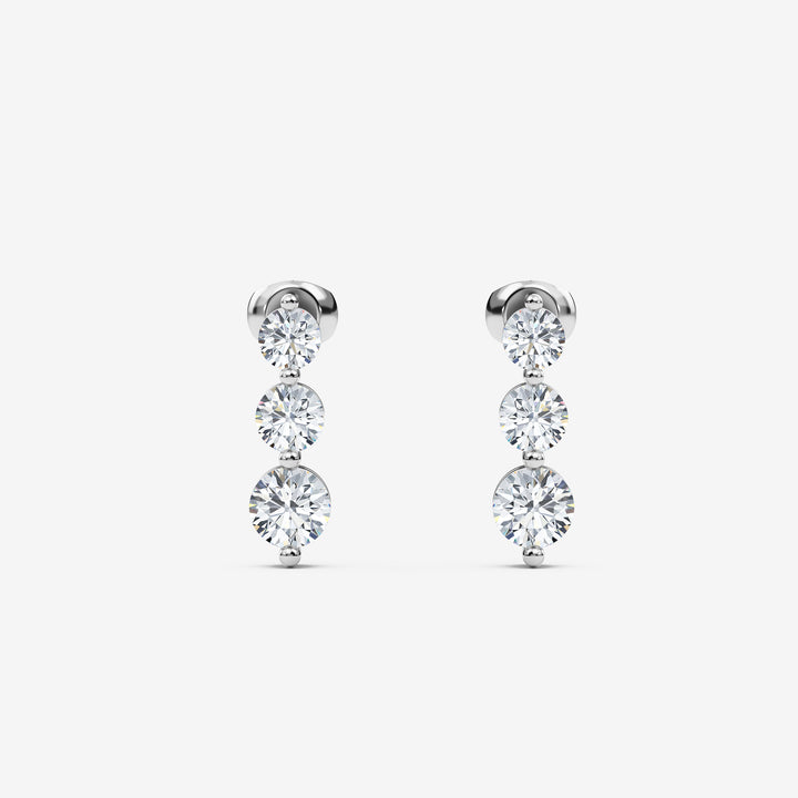 92.5 silver diamonds earrings