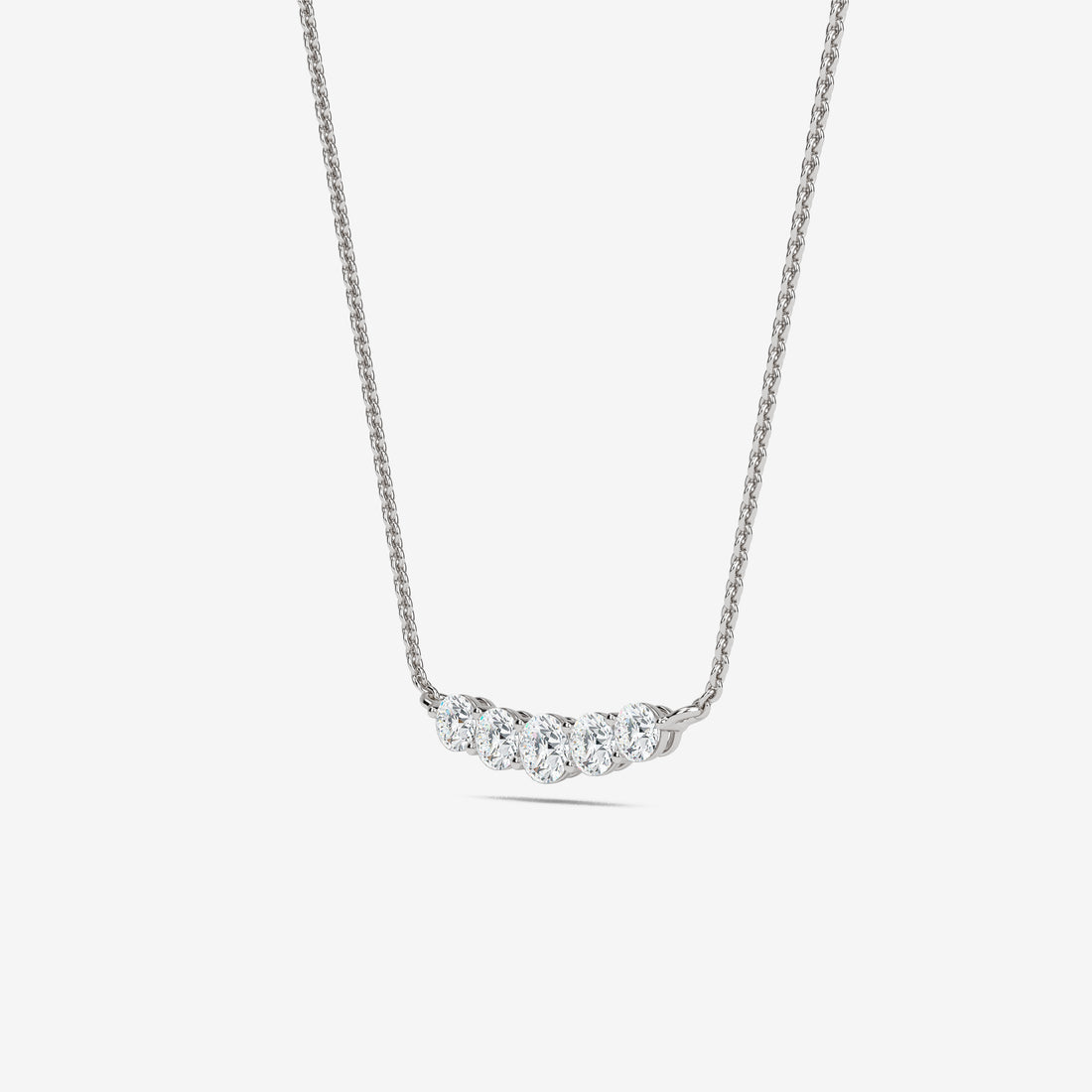 92.5 silver diamonds necklace