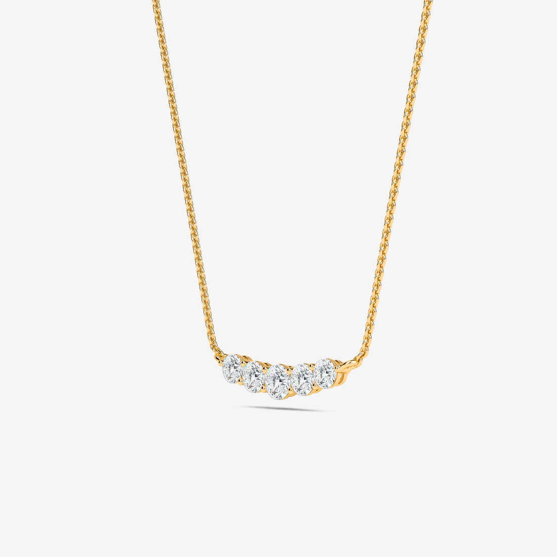 92.5 silver diamonds necklace